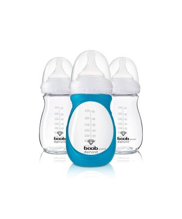 JOOVY Boob Diamond 8 oz 3 Piece with Turq Sleeve, 3 Count Pack - Turquoise - Buy Online on GoSupps.com