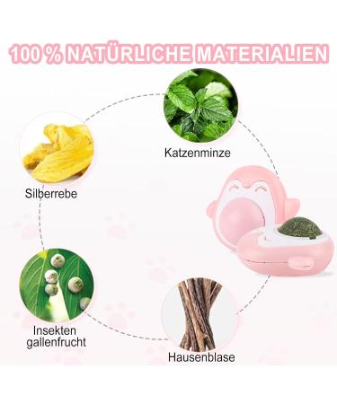 Premium Catnip Balls for Cats - 3pcs Edible Toys with Storage Lids & 360 Rotating Wall Roller - Buy Online on GoSupps.com