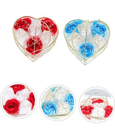 POPETPOP 2 Sets Soap Box Stocking Stuffers Ebt Bath Soap Rose Immortal Flowers Preserved Essential Oil for Women Preserved Rose Soap Iron Decorate Miss Commemorate - Buy Online on GoSupps.com