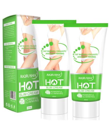 Hot Cream 2 Pack, Cellulite Slimming & Firming Cream, Body Fat Burning Massage Gel for Shaping Waist, Abdomen and Buttocks 2.03 Fl Oz (Pack of 2)