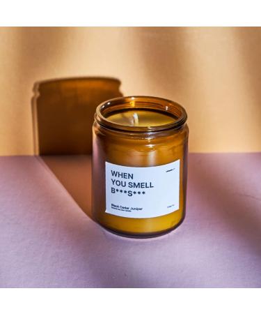 Black Cedar Juniper Soy Wax Candle - Aromatherapy Jar Candle (7 Oz) | Perfect Gift for Any Occasion - UNSMELLit - Buy Online on GoSupps.com