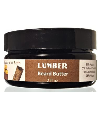 Lumber Beard Butter (2 ounce) - Pure Essential Oil Fragrance - Controls And Softens with a Vigorous Woodsy Scent