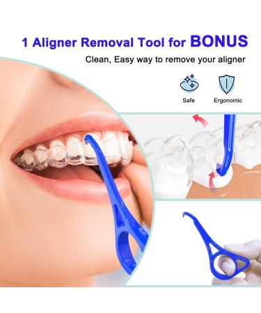 Invisalign Aligner Case with Mirror and Removal Tool - Premium Retainer Case for Mouth Guards - Easy to Use (Black) - Buy Online on GoSupps.com
