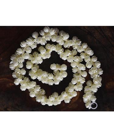 Real Jasmine Fragrance Artificial Jasmine Garland 90 cm - Hair Accessory for Women/Girls (Cream Color) - Buy Online on GoSupps.com