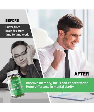 Organic Ginkgo Biloba 120mg Gummies | Brain Boost & Blood Circulation | Vegan & Non-GMO | 120 Chewables - Buy Online on GoSupps.com