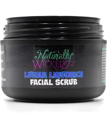 Naturally Wicked Lunar Liquorice Facial Scrub 100ml Natural Vegan Exfoliating Cleanser with Activated Charcoal - Buy Online on GoSupps.com