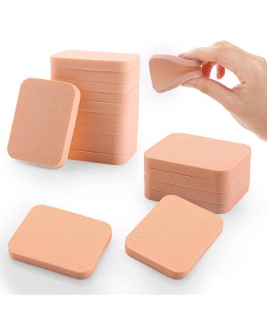 Molain 24 pieces of mini powder tasting make-up sponges beauty blender foundation sponges for face make-up blender holder pads applicator accessories (skin tone)