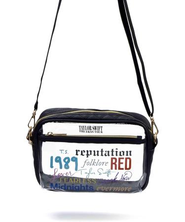Stadium Approved Clear Era Bag - Clear/Black Crossbody Purse for Concerts & Events | One Size - Buy Online on GoSupps.com