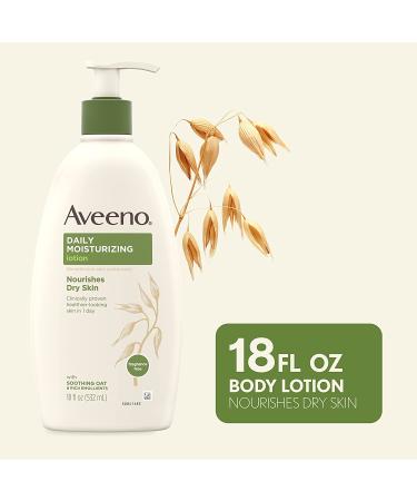Aveeno Daily Moisturizing Lotion Fragrance Free 18 oz - Hydrating Skin Care - Buy Online on GoSupps.com