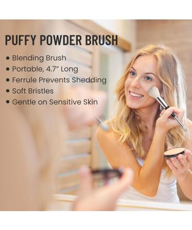 Buy 2 in 1 Dual Ended Makeup Brush - Eye Blending & Foundation Powder Brush Vegan Bristles for Cheeks & Eyes International Shipping Available - Buy Online on GoSupps.com