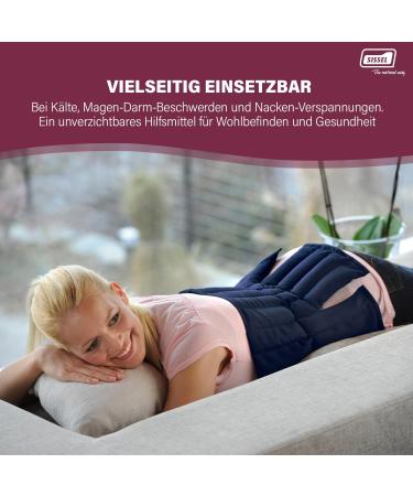 Sissel Linum Anatomic Heat Pillow | Flaxseed Wet Warmth & Relaxation | Cotton | Perfect for Muscle Tension & Gastrointestinal Relief | Blue/Blossom | 38x36 cm - Buy Online on GoSupps.com