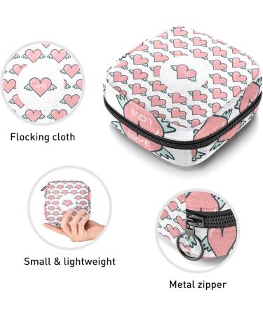 Buy Cute Flying Heart Pattern Women's Storage Bag - Portable Period Kit | Bonds Stillpad Holder - Buy Online on GoSupps.com