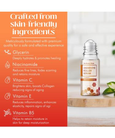 Beauty Elixir Vitamin C Under Eye Roller Serum Reduce Dark Circles Puffiness Wrinkles & Fine Lines International Shipping Available - Buy Online on GoSupps.com