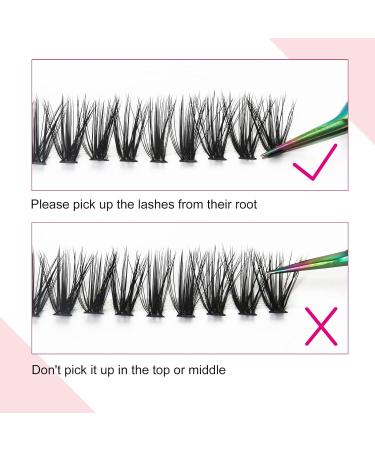 Fadlash Cluster Eyelashes Extension 10mm - 40D 0.07mm D Curl | DIY Individual Lashes for Self-Application - Buy Online on GoSupps.com