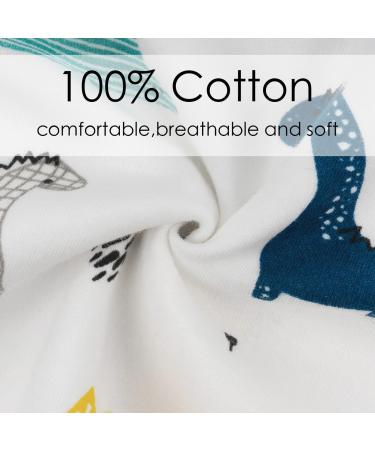 ZIGJOY 100% Cotton Sleeveless Baby Sleep Bag 1.0 Tog | Dinosaurs-2 Design | 2-Way Zipper | Newborn 8-12 Months - Buy Online on GoSupps.com