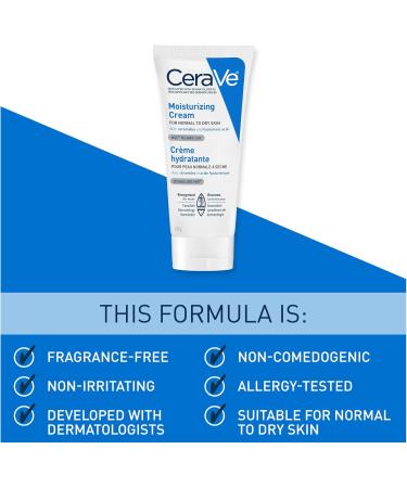 CeraVe FOAMING Face Cleanser Gentle Face Wash with Hyaluronic Acid Niacinamide Ceramides & Moisturizing Cream Travel Size Daily Face and Body Moisturizer for Normal to Dry Skin Face Cleanser + SKIN_MOISTURIZER 360600053475 237 ml (Pack of 1) - Buy Online on GoSupps.com