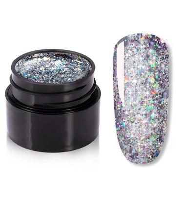 8 Colors Glitter Diamond Gel Nail Polish Bright For Glitter Painting Nail Art Design Poly UV Top Base Primer For Manicure (1)