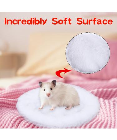 Jodsen Small Animal Bed Mat Soft Pet Bed Small Animal Winter Cage Mat Pad Hamster Round Cushion Nest Guinea Pig Sleeping Cushion Fleece Sleep Pad for Chinchilla Guinea Pig Hamster (White) - Buy Online on GoSupps.com