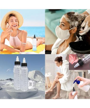 SGFKOP Oil Bottle For Hair 3 PCS Hair Oil Applicator Bottle 110ml Hair Dye Nozzle Bottle With Scale Ratio Measurement For Salon Hair Care Coloring Paint Art Glue - Buy Online on GoSupps.com