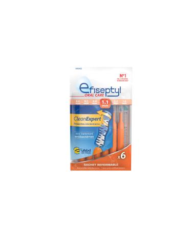 EFISEPTYL Clean Expert brushes 1.1 mm 6 pieces Orange 6 pieces (1 pack)