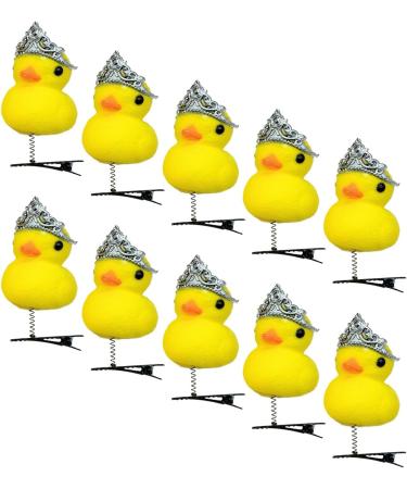 Fun Duck Hair Pins | Plush Yellow Duck Hairpin - Hairpin Cartoon Hair Accessories Yellow Duckling Hair Clip for Kids Women - Buy Online on GoSupps.com