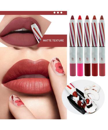 Velvet Silk Lipstick & Lip Liner Set - Long Lasting & Easy to Use | Nudes Makeup Kit for Sexy Lip Tint & High Shade Velvet Mist Effect - Cosmetic Novice's Must-Have - Buy Online on GoSupps.com