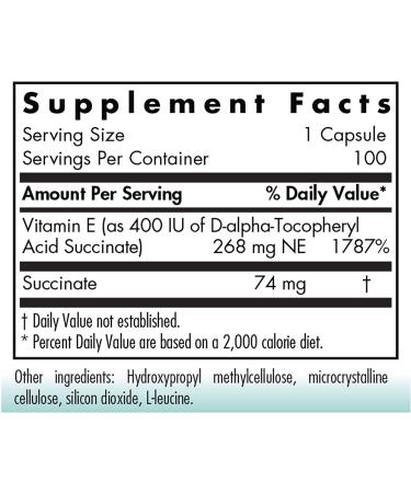 Nutricology Vitamin E Succinate - 100 Veggie Capsules for Antioxidant Support - Buy Online on GoSupps.com