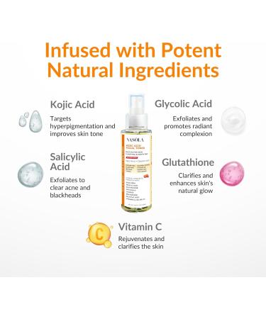 Buy Kojic Acid Facial Toner | Skin Clarifying Hydrating Mist with Glycolic Acid Niacinamide & Aloe Vera - 3.38 Fl Oz - International Shipping - Buy Online on GoSupps.com