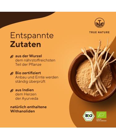Bio Ashwagandha - 360 High-Dose Capsules | Organic Sleep Berry | Vegan & Lab Tested | True Nature - Buy Online on GoSupps.com
