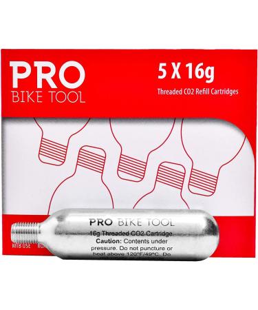 Threaded CO2 Cartridges 16g 5 Pack for Bike Tire Inflators - Quick Air Refill for Road & MTB Bikes - Buy Online on GoSupps.com