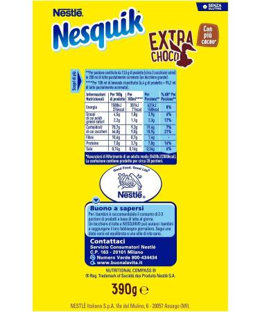 3 x Nesquik Extra Choco Cioccolato Soluble soluble milk chocolate 390g - Buy Online on GoSupps.com