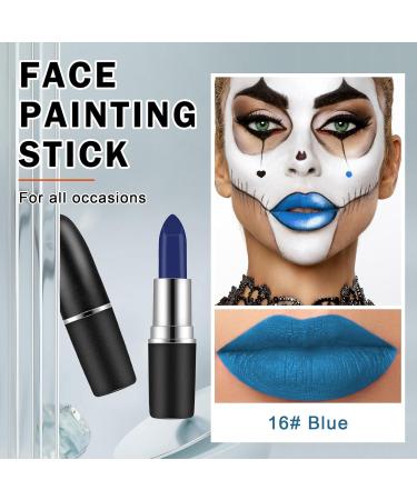 Blue Face Paint Stick for Professional Eye Makeup - Perfect for Baseball Softball Football Clown Halloween Zombie Vampire Skeleton and Cosplay - Buy Online on GoSupps.com