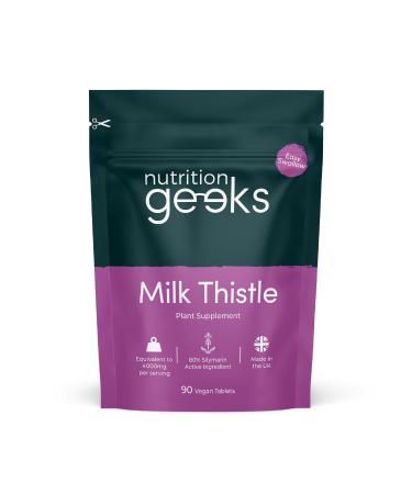 Milk Thistle Tablets - High Strength 4000mg Supplement 90 Tablets (2 per Serving) - 100mg Milk Thistle Extract (40:1) per Tablet - Not Milk Thistle Capsules or Tincture - Vegan - UK Made