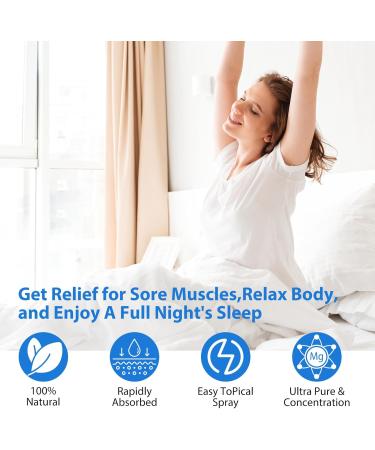 Magnesium Oil Spray-100% Organic Natural Magnesium Spray-Nourish The Skin-Easy to Absorb and Use-Glass Bottle 2 fl oz 2 Fl Oz (Pack of 1) - Buy Online on GoSupps.com