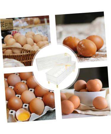 Box Portable Refrigerator Portable Drawers Egg Filler Flats Plastic Eggs Holder Egg re-usable Transparent 26.5X16X10CM - Buy Online on GoSupps.com