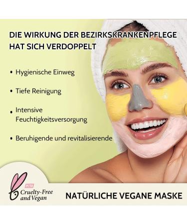 Face Masks - Mix Clay Masks - Pink Green Tea Aubergine Avocado Clay Mask - For All Types of Skin Face Masks with Mask Brush (12) - Buy Online on GoSupps.com