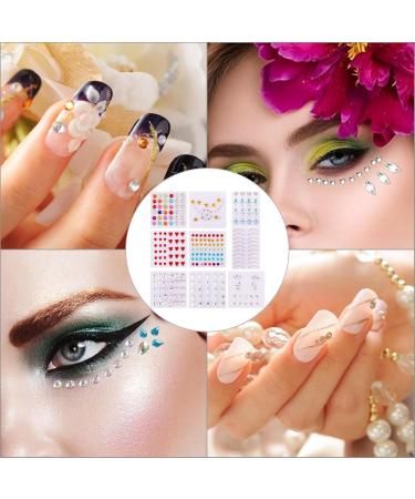 Buy 9 Sheets Festival Face Gems Stickers | Self-Adhesive Rhinestone Makeup Jewels for Eyes & Nails - Multi-Style Decorations - Buy Online on GoSupps.com