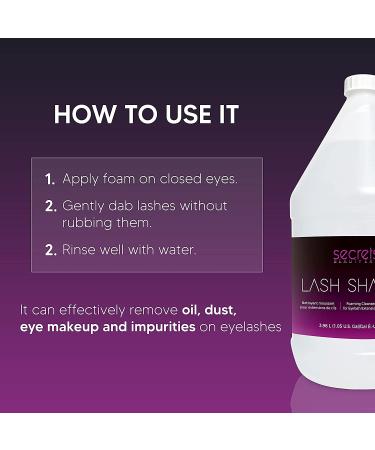 Lash Shampoo Bulk for Professional Lash Extension | 1 Gallon + 50 Aftercare Cards | Eyelid Foaming Cleanser | Salon Grade Cleanser (Fragrance-Free) - Buy Online on GoSupps.com