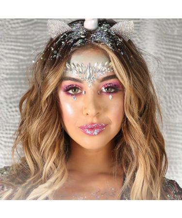 Mermaid Face Jewels Glitter Set - Halloween Rhinestone Rave Festival Stickers - Buy Online on GoSupps.com
