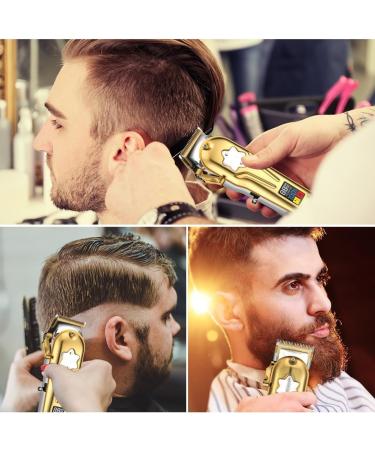 Professional Hair Clippers for Men | All-Metal Cordless Electric Hair Trimmer Grooming Kit - Rechargeable Barber Clippers - Buy Online on GoSupps.com