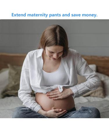 LUTER Adjustable Waistband Extenders with Metal Button - Black | For Pregnancy, Men, Women - Jeans, Pants, Skirts - Buy Online on GoSupps.com