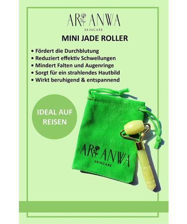 Ari Anwa Skincare Mini Jade Roller | Travel Size Face Yoga Tool for Cooling & Relaxation | Perfect for Decongesting While Traveling - Buy Online on GoSupps.com
