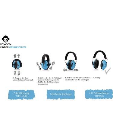 Roynoy Hearing Protection for Children & Babies | Noise Cancelling Headphones | Easter Ear Protection for Kids (Ages 2+) - Blue - Buy Online on GoSupps.com