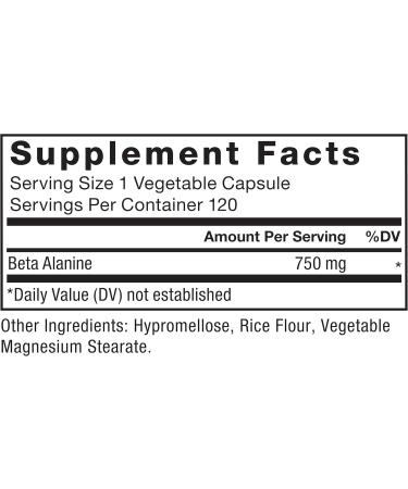 Force Factor Beta Alanine Capsules Beta-Alanine Endurance Supplement to Boost Performance & Reduce Fatigue Clinical Dose Premium Quality Vegan Non-GMO 120 Capsules - Buy Online on GoSupps.com