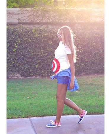 Maternity Funny Pregnancy Tee - Short Sleeve Cute T-Shirt for Pregnant Women (Love Blue, Size S) - Buy Online on GoSupps.com