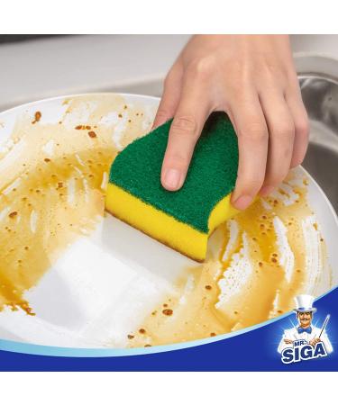 MR.SIGA Heavy Duty Scrub Sponge 24 Pack - Size 11x7x3cm - Long-Lasting Cleaning Sponges - Buy Online on GoSupps.com