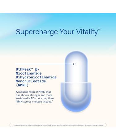 Pure NMNH (Dihydronicotinamide Mononucleotide) 500 mg 30 Capsules | NAD+ Optimizer | 3rd Party Triple Lab Tested - Buy Online on GoSupps.com