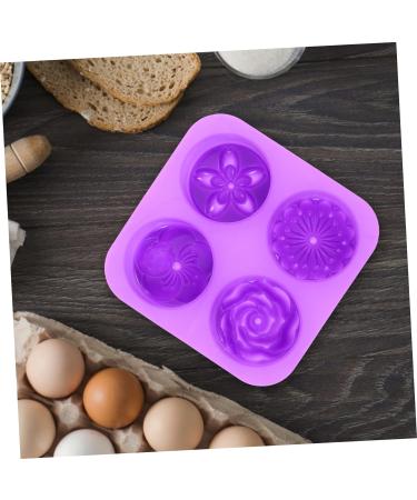 MAGICLULU 4 Pcs Handmade Soap Mold Chocolate Roses Silica Gel Purple 3X16.6X16.6CMx4pcs - Buy Online on GoSupps.com