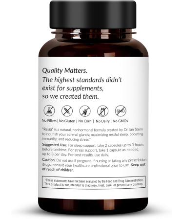 OMISSANDI-Wellness Relax Adrenal Support Supplement - Dr. Ian Stern Formulated - Manages Stress Promotes Deep Sleep Improves Mood-W/Holy Basil Zinc L-Theanine & More Vegan Made in USA - 60 Caps - Buy Online on GoSupps.com