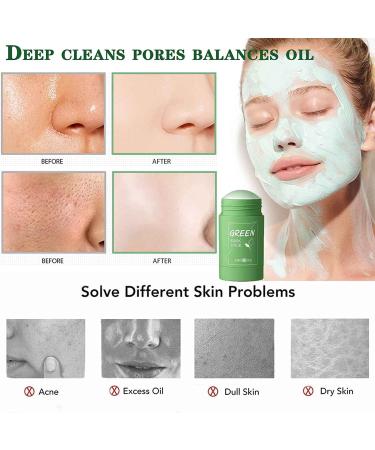 Buy Green Tea Clay Mask Stick - Deep Cleaning Oil Control & Hydration for All Skin Types | International Shipping Available - Buy Online on GoSupps.com
